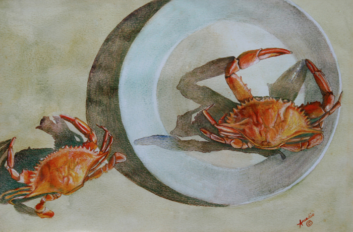 Boiled Blue Crabs